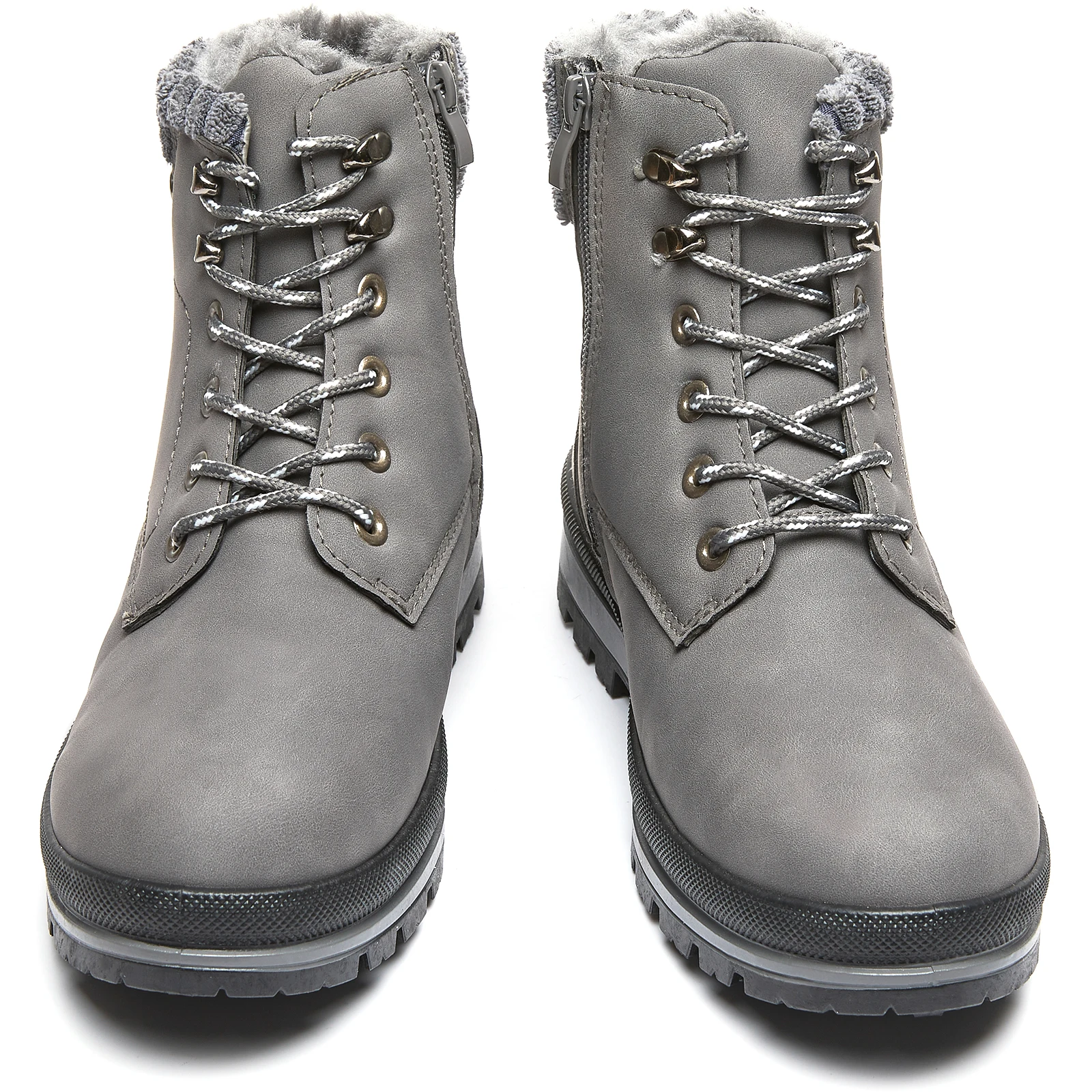 Wholesale Injection Shoes Ladies Pvc Boots Women Ankle Leather Winter Snow Hiking Boots For Women 2024