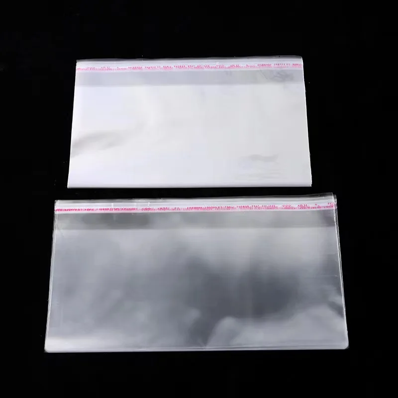 Manufacturer Offers Custom Size Clear Transparent PE Self-Adhesive Zipper Poly Bag for Clothing Storage