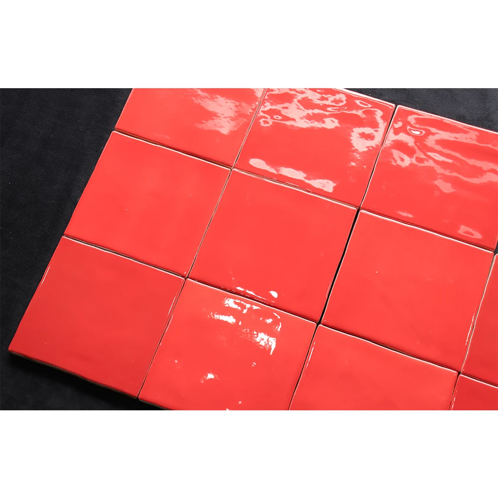 Modern Classic Red Color Wall Tiles Apartment Interiors Classic Style Borders Accents Heat Insulation Antibacterial Firebrick