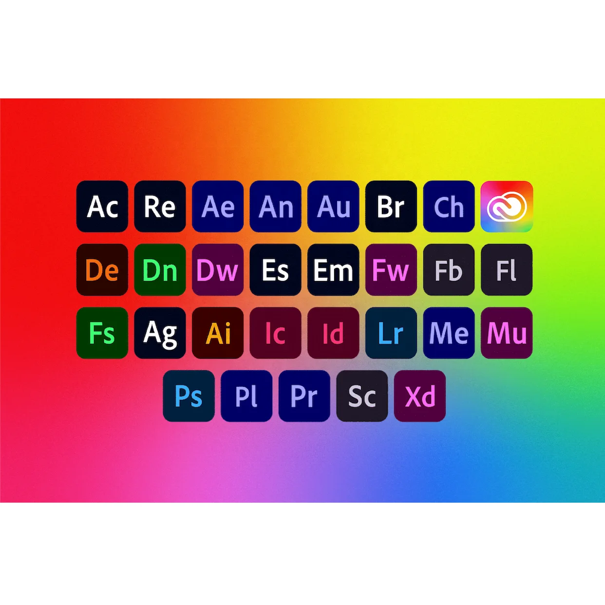 Ad obe одно приложение, 1 год подписки, фотошоп, первоклассные послеэффекты, иллюстратор lighroom, классическое прослушивание, InDesign Acrobat
