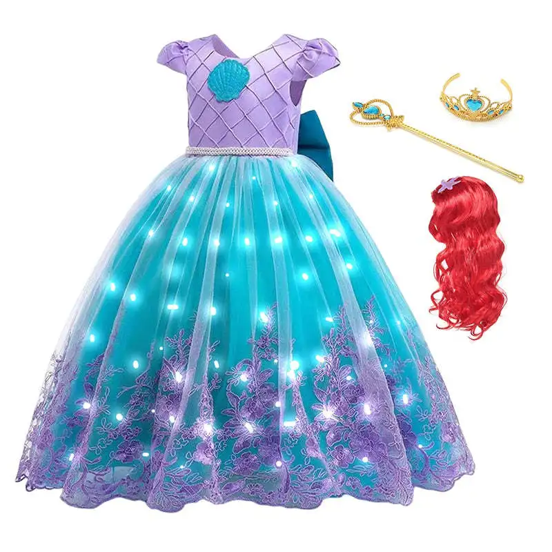 Easter Mermaid Princess dress Heavy lace patchwork pommel skirt performance dress Luminous princess dress