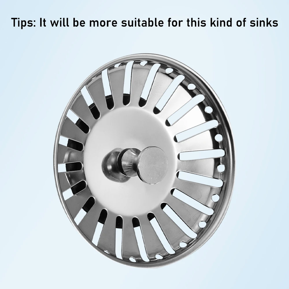 Sink Stopper 113mm Sink Plug Stainless Steel Waste Plug Basin Stainer Uk Kitchen Drainer Drain Sink Strainer