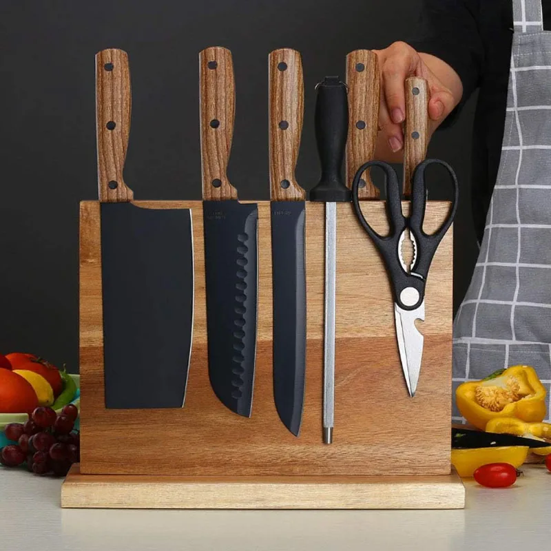 Strong Enhanced Magnets Multifunctional Storage Knife Holder Home Kitchen Magnetic Knife Block Holder Rack Magnetic Stands