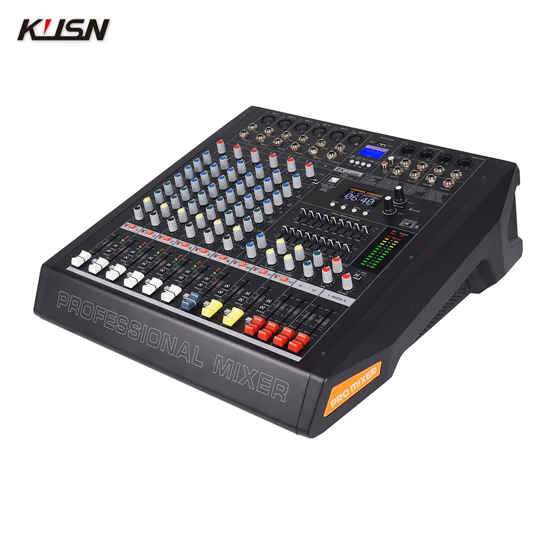 6-канальный Профессиональный цифровой микшер аудио DJ консоль звуковой с 99 DSP Bluetooth MP3 USB