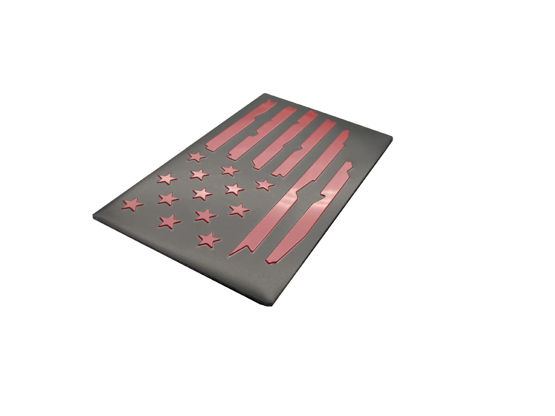 3D USA flag Aluminum Car Sticker customized Car Metal Flag Sticker embossed metal flag sticker