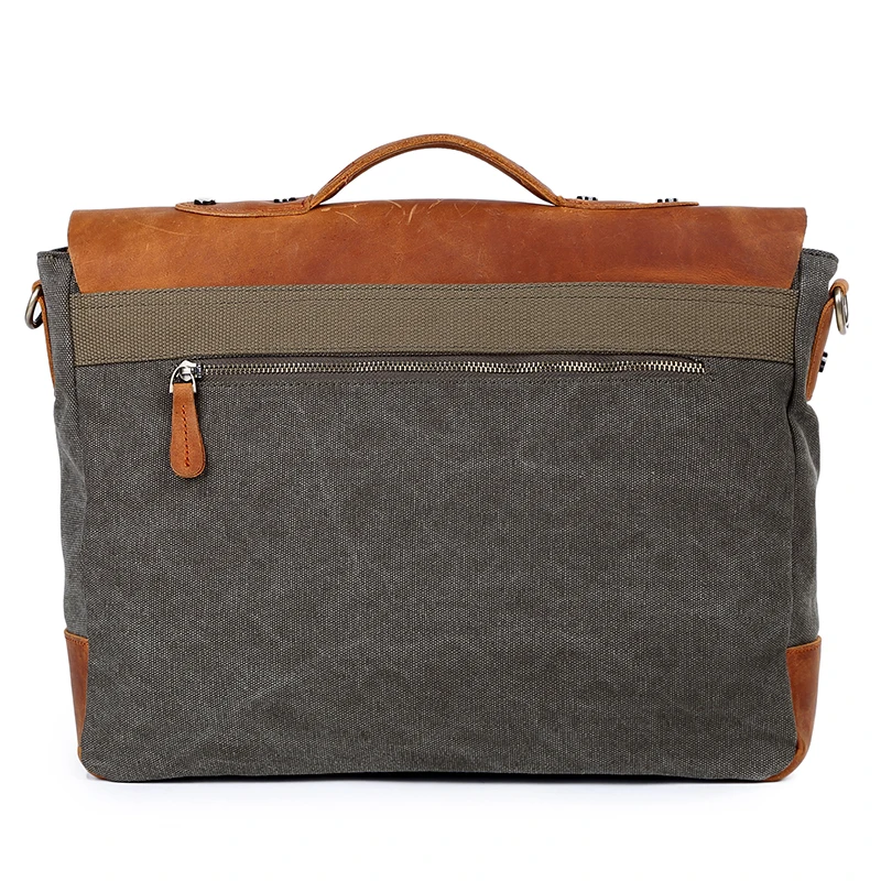 Vintage Business Travel Work Lawyer Portfolio Briefcase for Men Brief Case Bags Crossbody Messenger Bag Attache Case