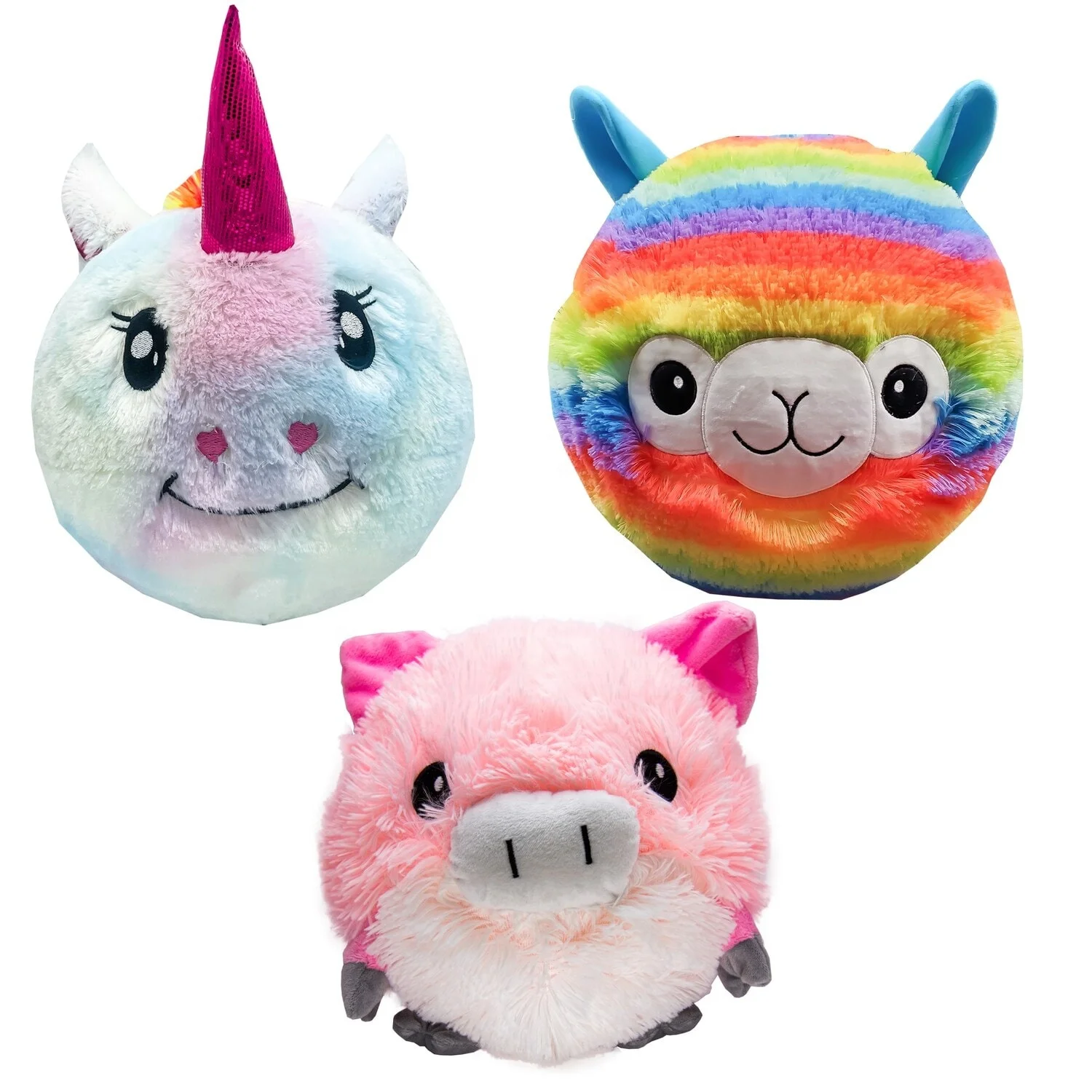 Оптовая продажа персонализированный логотип красочные пушистые плюшевые игрушки