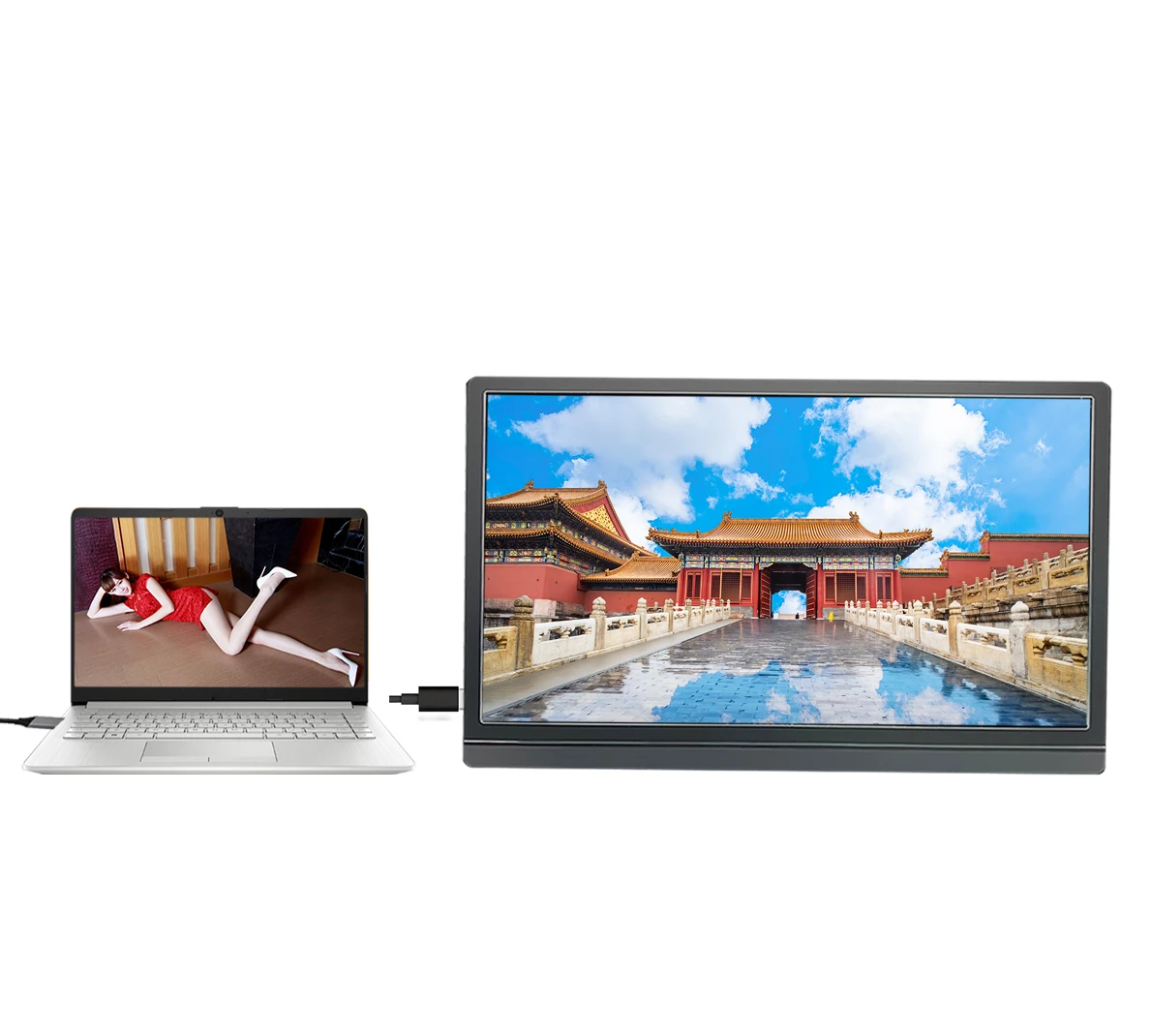 Original Manufacturer portable dual monitor laptop screen with stand for Laptop Phone Xbox Switch PS4TNT Samsung DEX Huawei PC