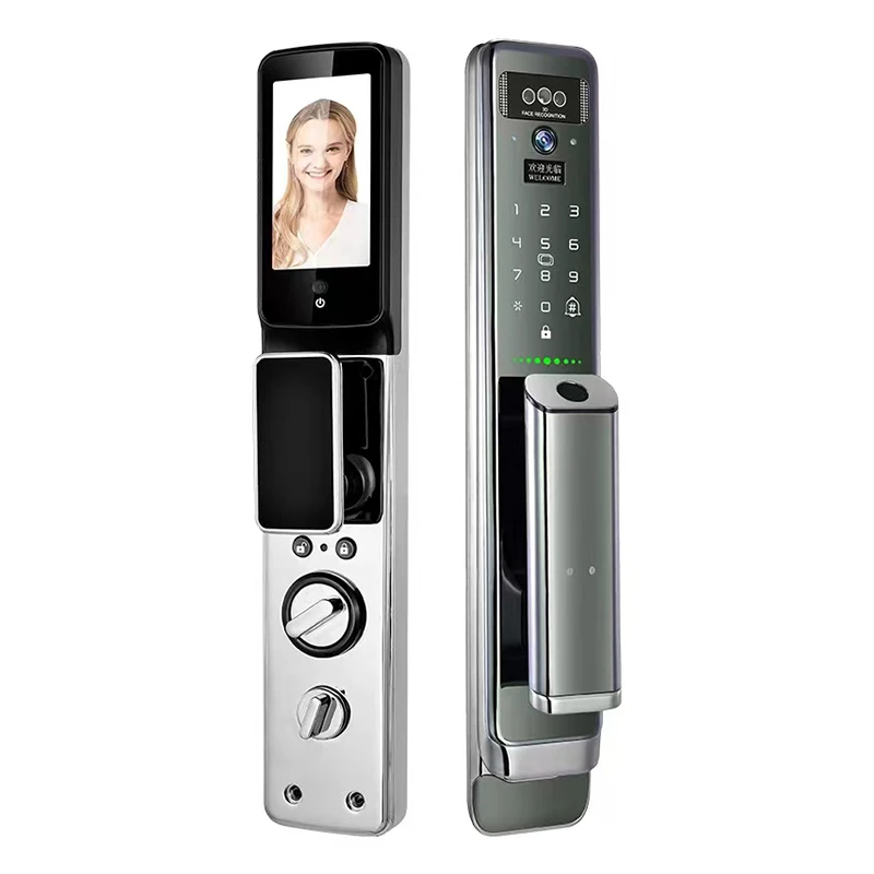 Automatic 3D Face Recognition Lock Xhome APP Wifi Video Intercom Calling Fingerprint Door Lock With Camera Smart Door Lock