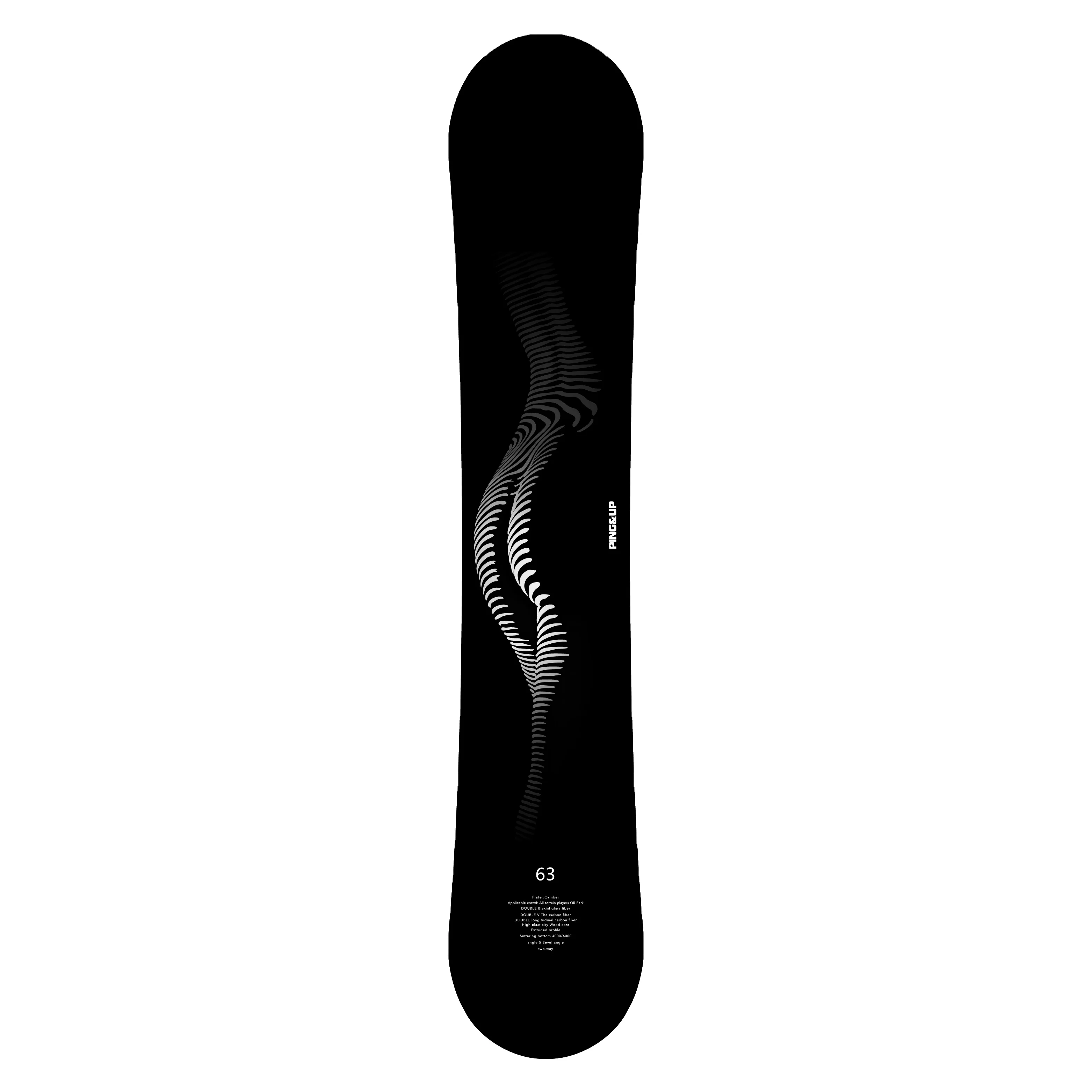 Freestyle custoom carbon fiber ODM adult snowboard