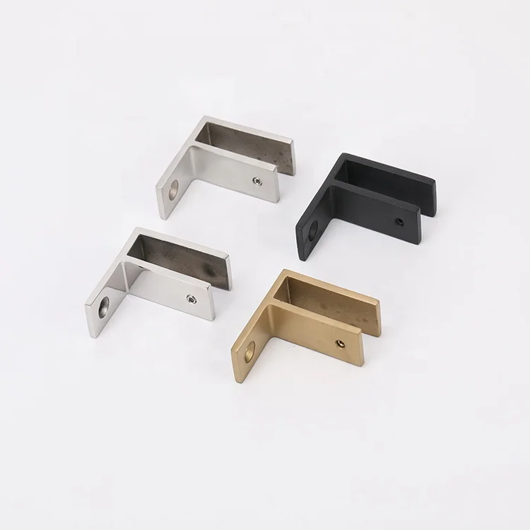 EKOO 90 Degree Glass Shower Hardware Stainless steel Adjustable Corner Clamp Wall To Glass Bracket Connector