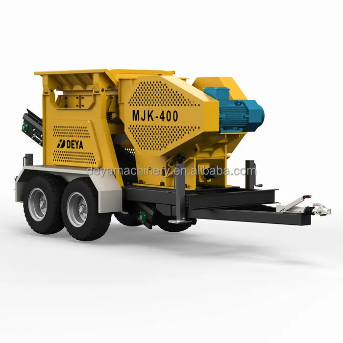 portable limestone granite stone rock mobile jaw crusher with mining feeder and belt conveyor