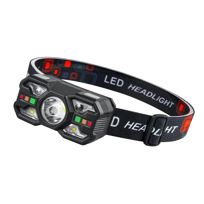Новый датчик движения Usb Xpg Led Smd белый красный свет 5 режимов наружные перезаряжаемые светодиодные фары