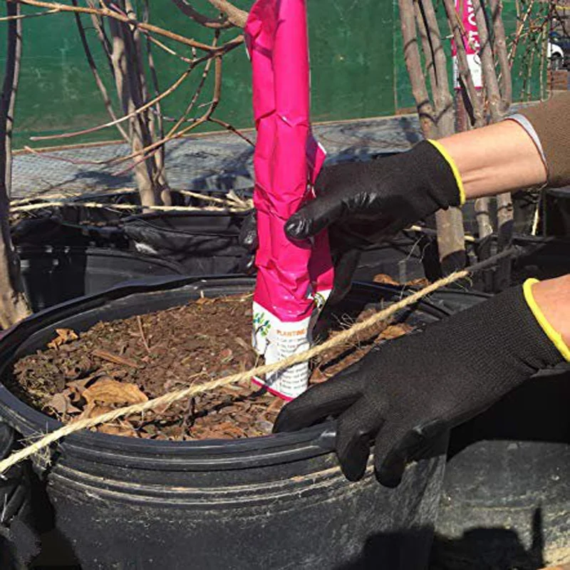  Для любых целей садоводство текстурированные сцепление ближнего света ладони палец рабочие перчатки с нитриловым покрытием