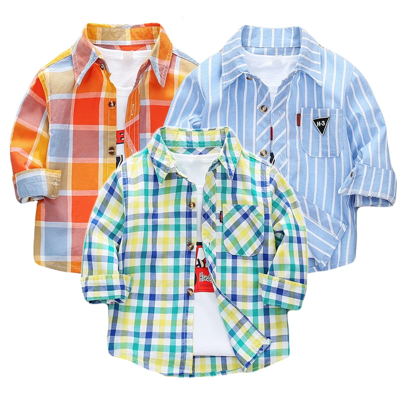 Оптовая продажа Детская летняя хлопковая клетчатая футболка От 1 до 3 лет мальчиков и малышей с коротким рукавом детская одежда индивидуальным логотипом