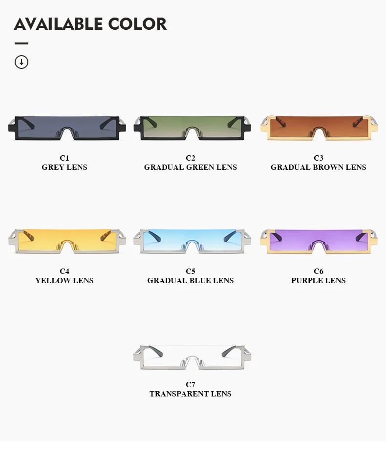 Bingking eyewear fashion plastic rectangle 2021 see through lens half frame sunglasses