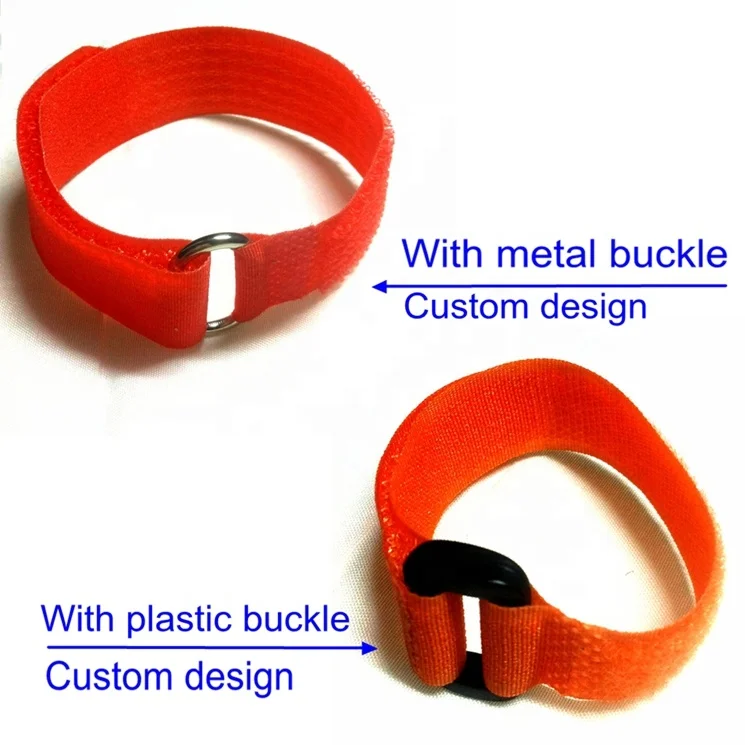 Hook and Loop Fastener Adjustable Nylon Cinch Strap