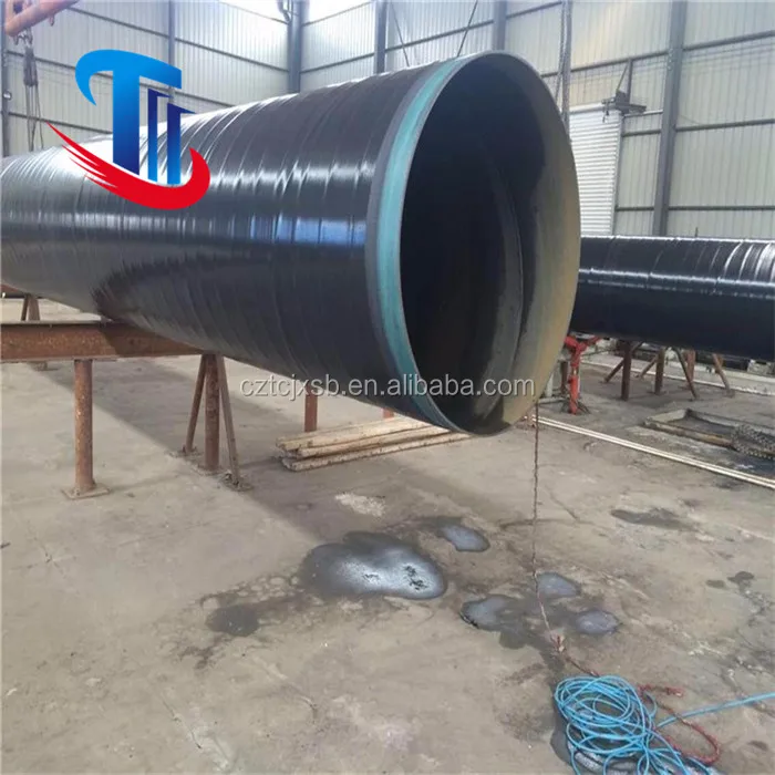 Large diameter 3PE 3LPE coating ssaw spiral welded steel pipe, 3pe anti-corrosive spiral welded steel pipes manufacturer