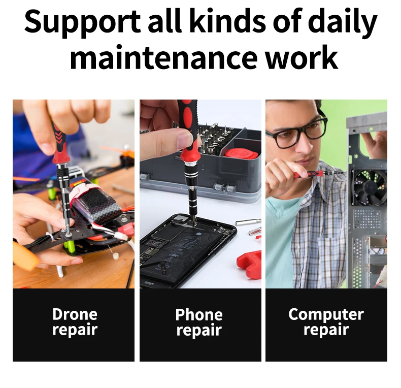 New Arrival 117 in 1 Household DIY Repair Tool Kit Chrome/Nickel Plastic Handle Screwdriver Set for Phone Laptop Computer Repair