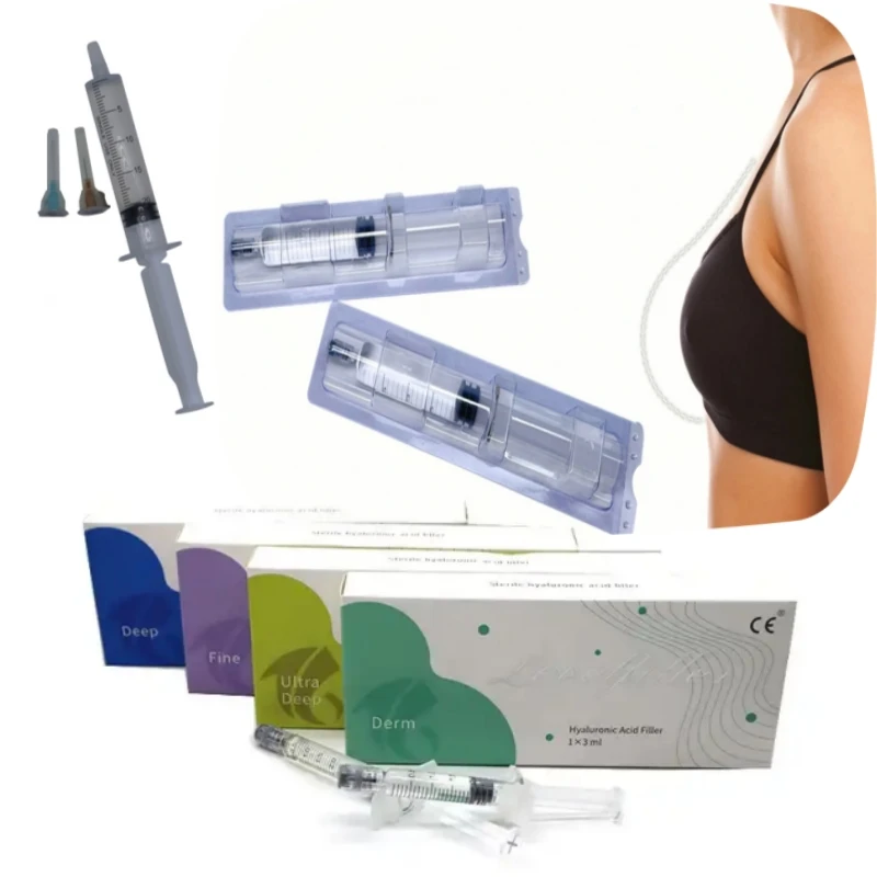 Cross-Linked Hyaluronic Acid Gel Dermal Filler Ha Gel Injection Breast Filler Lip Buttock Injection