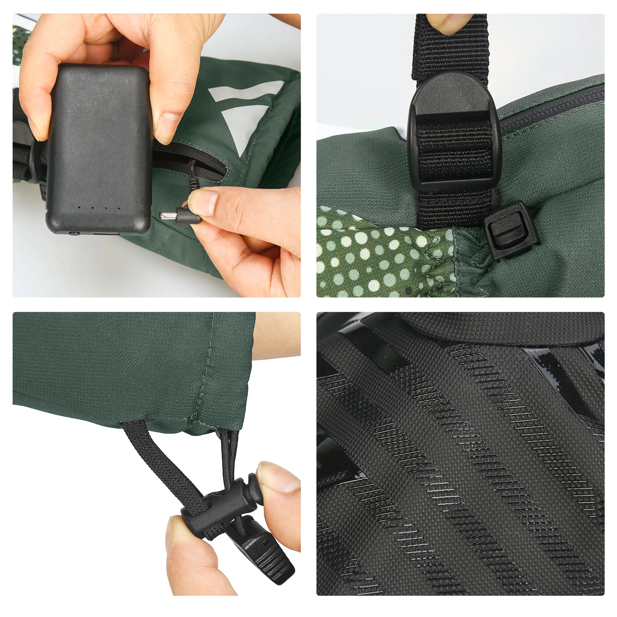 Зимние варежки для лыж, перезаряжаемые варежки с электрическим подогревом для езды на мотоцикле и велосипеде, варежки для работы с подогревом