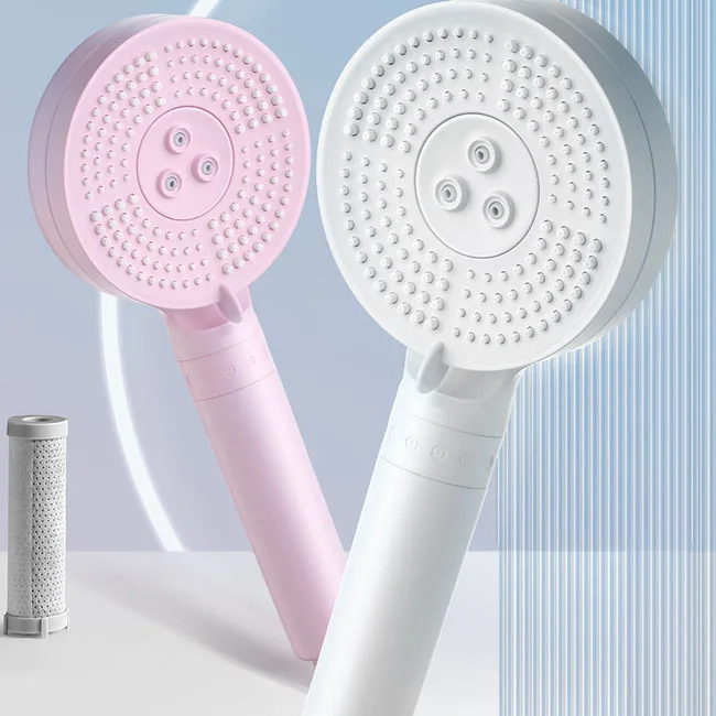 Modern High Pressure Filtered Showerhead Massage Abs Beauty Bathroom Shower Head With PP Cotton Filter