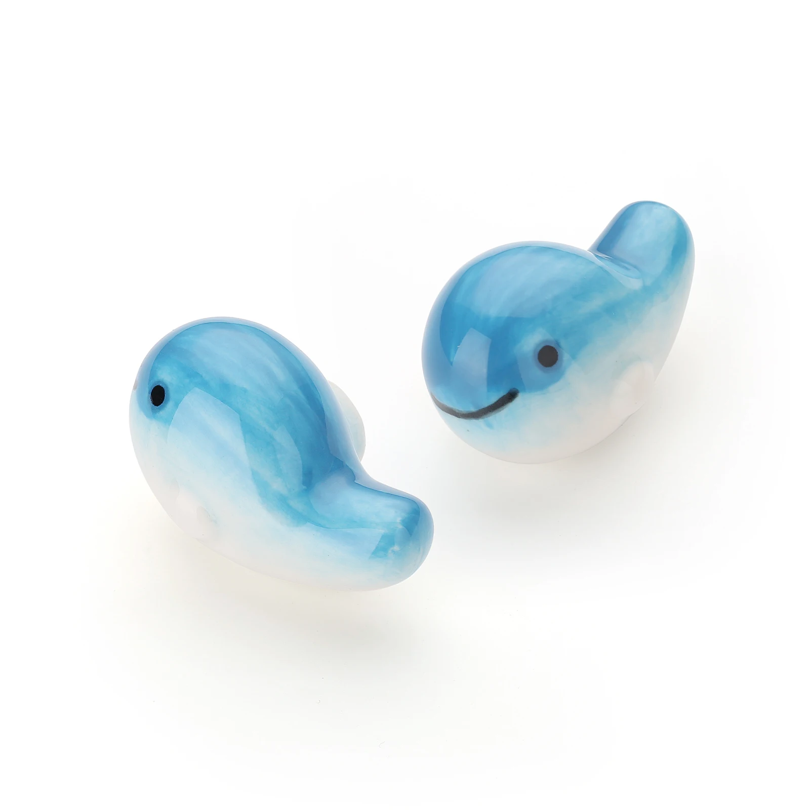Hot Sale Children Cartoon Whale Shape Animals Ceramic Bedroom Knob 6303