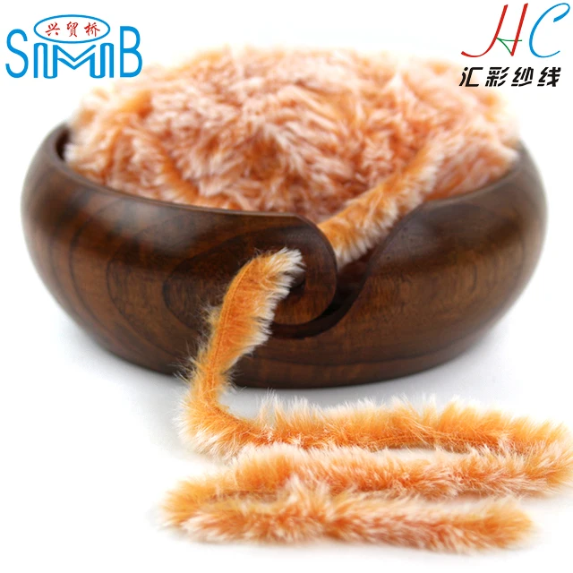 Abundant Stock 100% Polyester Fluffy Feather Faux Fur Fancy Hand Knitting Crotchet Yarn for Socks Knitted Wholesale