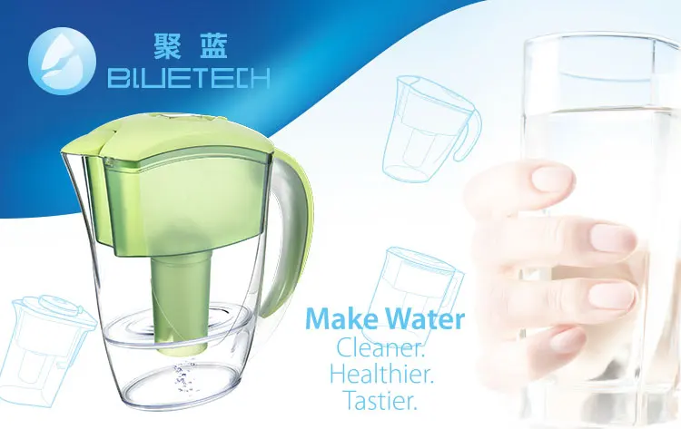 NSF Certified Premium Alkaline Water Filter Pitcher Water Ionizer With 6 Stages Filtration System Reduce Chlorine Heavy Metal