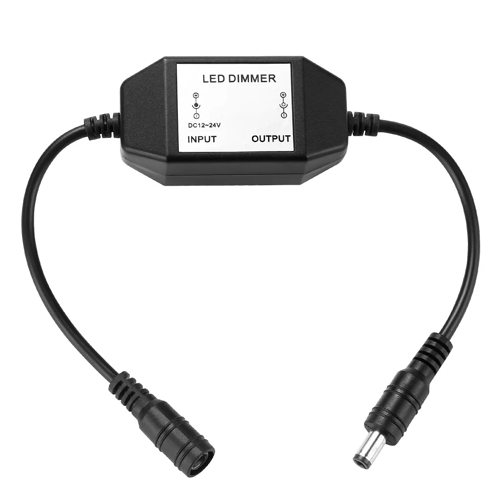 HOOANKE 12V LED Strip Dimmer, DC 12 Volt LED Dimmer Switch for Strip Lights 3528 5050 5630 5730 3014, Single Color