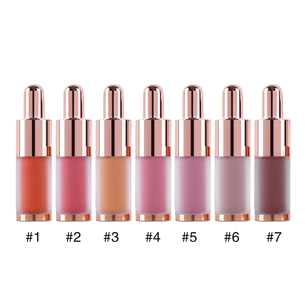 Cosmetics Wholesale Custom Liquid Blush Highly Pigmented Private Label 7 Colors Available Vegan Face Makeup