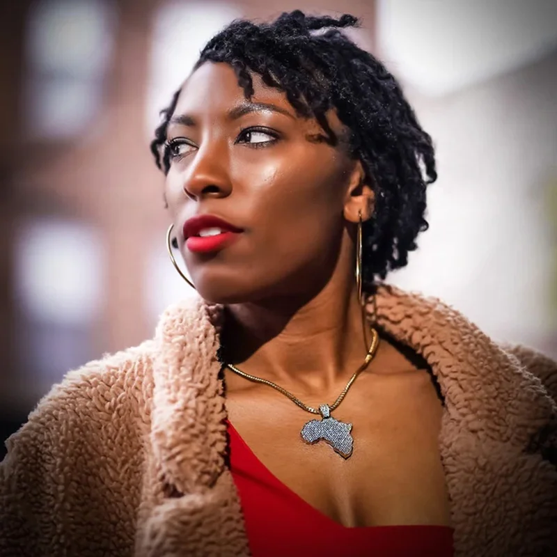 Hip Hop Jewelry Pass Diamond Tester Cool Bling Iced Out D Color VVS Moissanite Diamond Africa Map Pendant For Chain Men Women