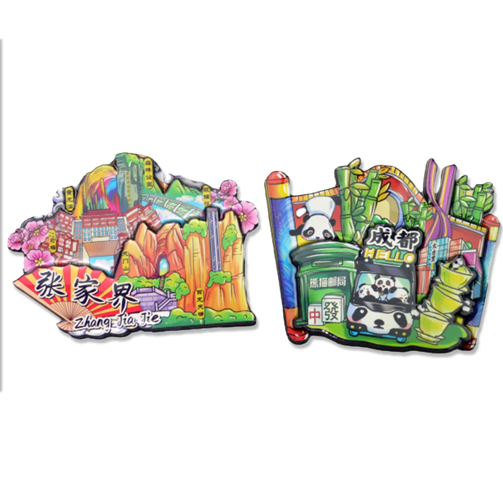 City Souvenir Custom Wood Square Fridge Magnet Making Blank Refrigerator Door Magnets Wholesale