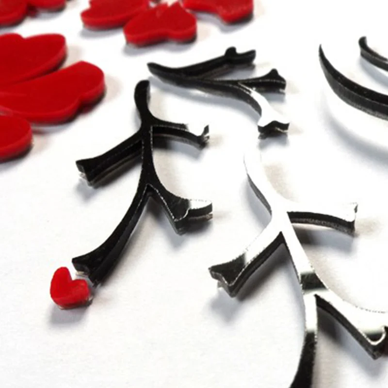 3D acrylic vines flower wall stickers living room wall decoration stickers