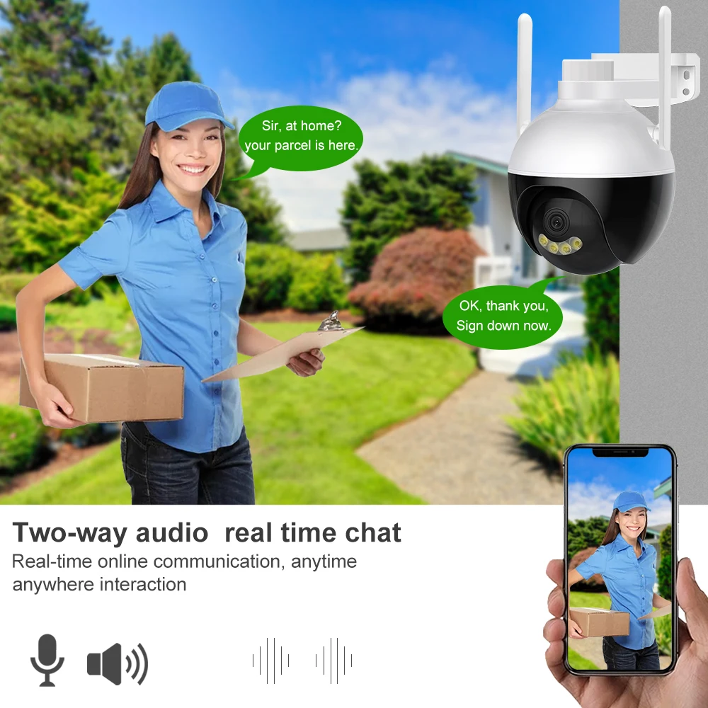 Новая модель 3MP CCTV PTZ наружная водонепроницаемая Wi-Fi беспроводная камера безопасности