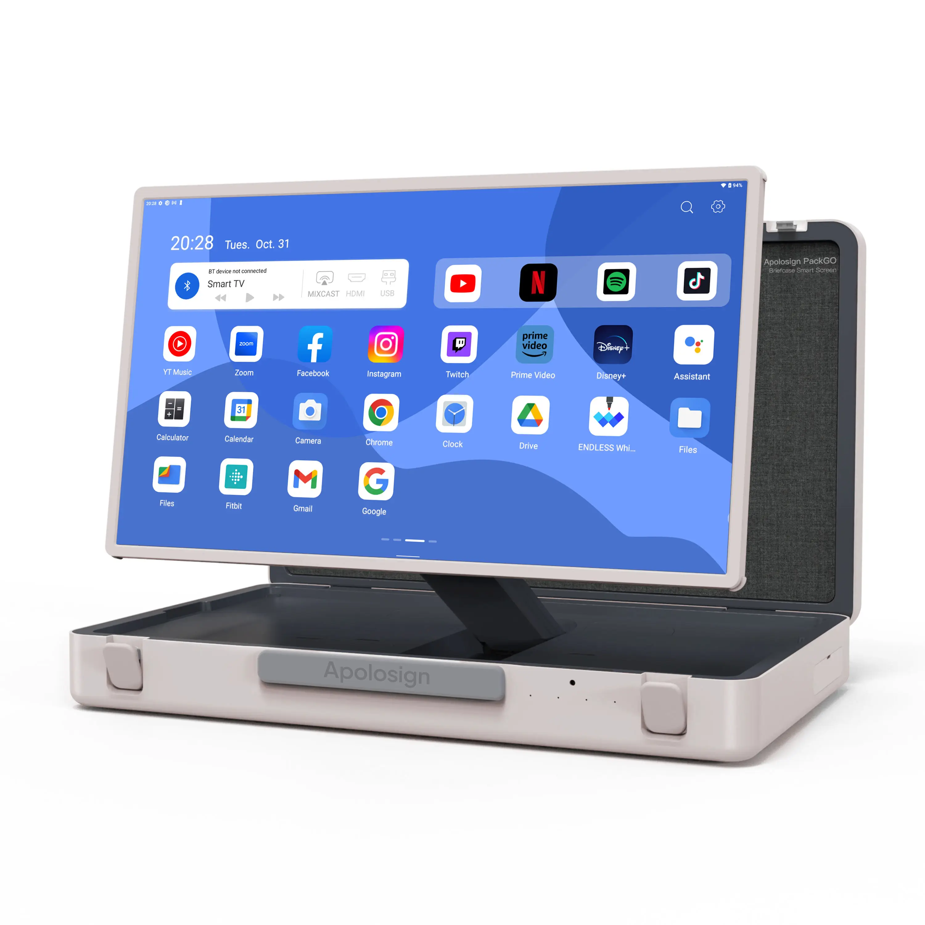Factory Cheap 27 inch 8GB+128GB Portable PackGO Briefcase Suitcase 1080P RK3588 Touch Android System Smart Screen TV