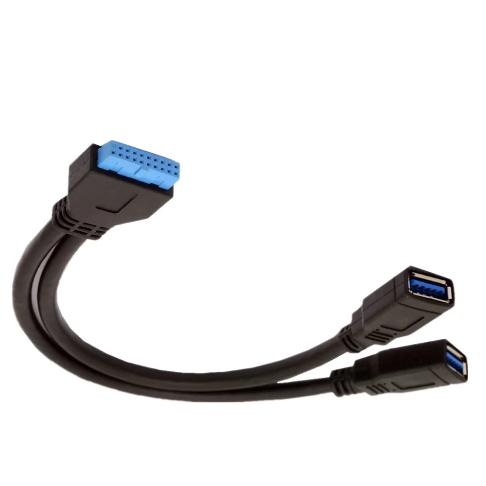 Кабель-переходник ERE с двумя USB 3 0 типа А на 20-контактный кабель передача данных мужские и женские Y-образные разъемы слот для компьютерных материнских плат