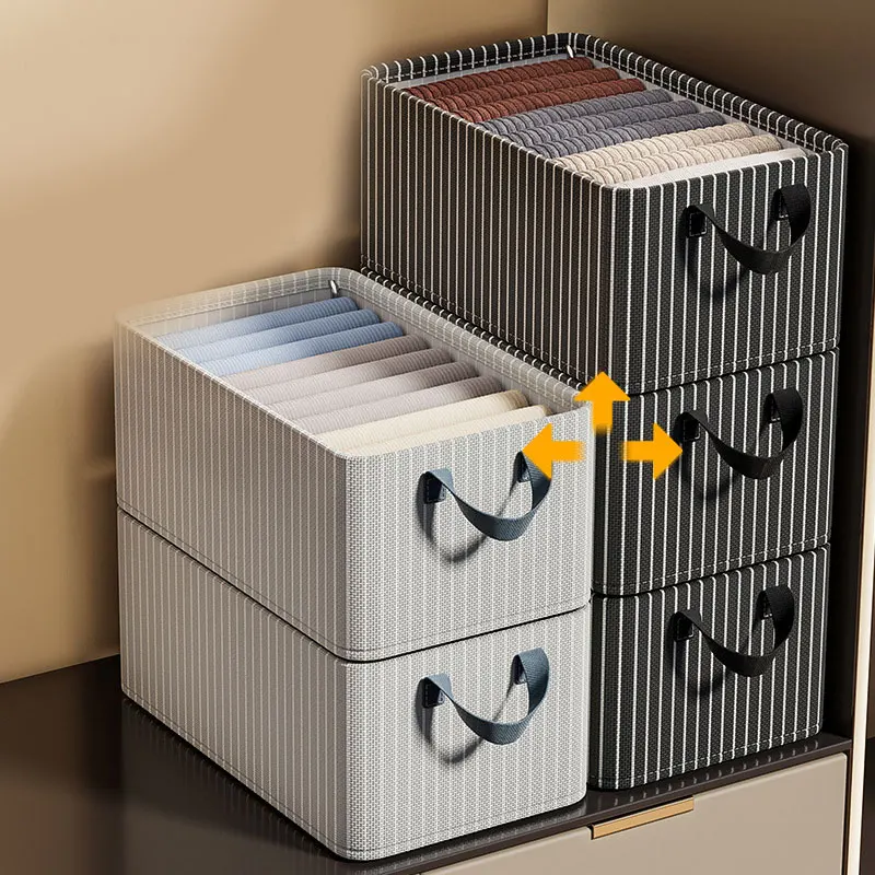 2024 экологически чистый тканевый ящик для хранения одежды складная сумка органайзер дома