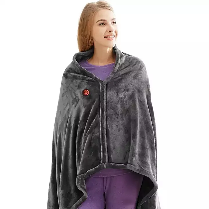 Winter Electric Blanket Charging Heating Blanket Office Lunch Break Plus Velvet Warm Heating Cape