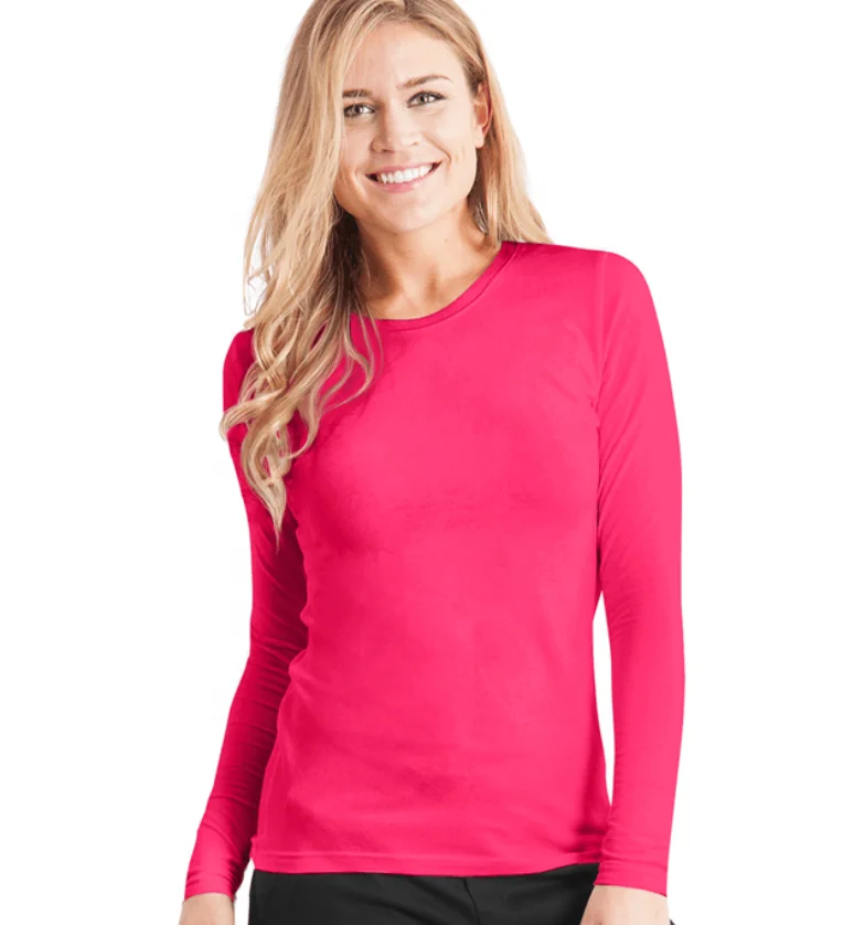 Hospital Uniform Scrub Tee Under Scrubs Custom Women's Long Sleeve Woven Lab Coat for Women Medical Scrubs Anti-wrinkle