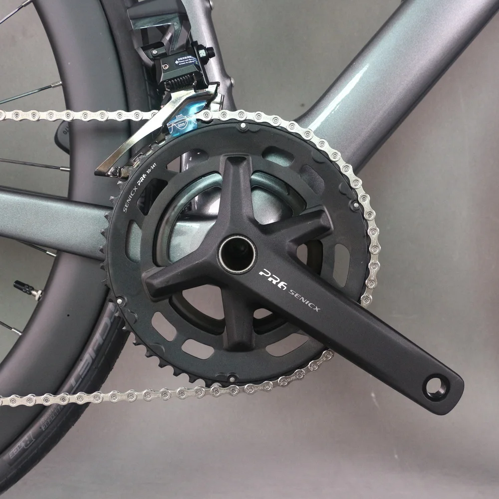 2x12 Speed Hydraulic Electronic Shifting Disc Brake Road bike TT-X42 Hidden Cable Gray Paint Carbon Normal Wheels