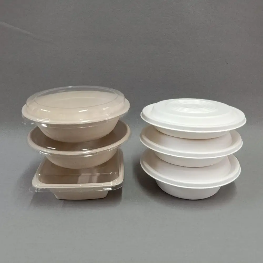 1000-1200ml 32oz Biodegradable Disposable Sugarcane bagasse bowl