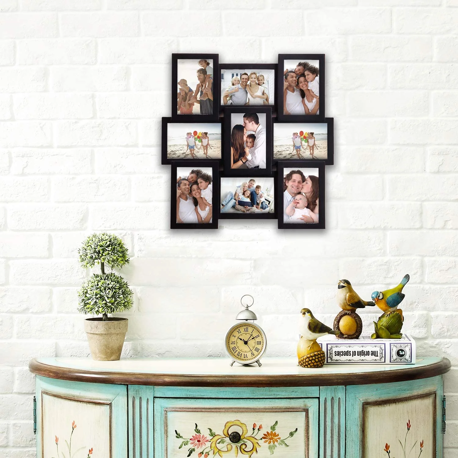 2020 Cheap More Photo Frames,9 combination,Square Wall Decoration With Standing,6 inches