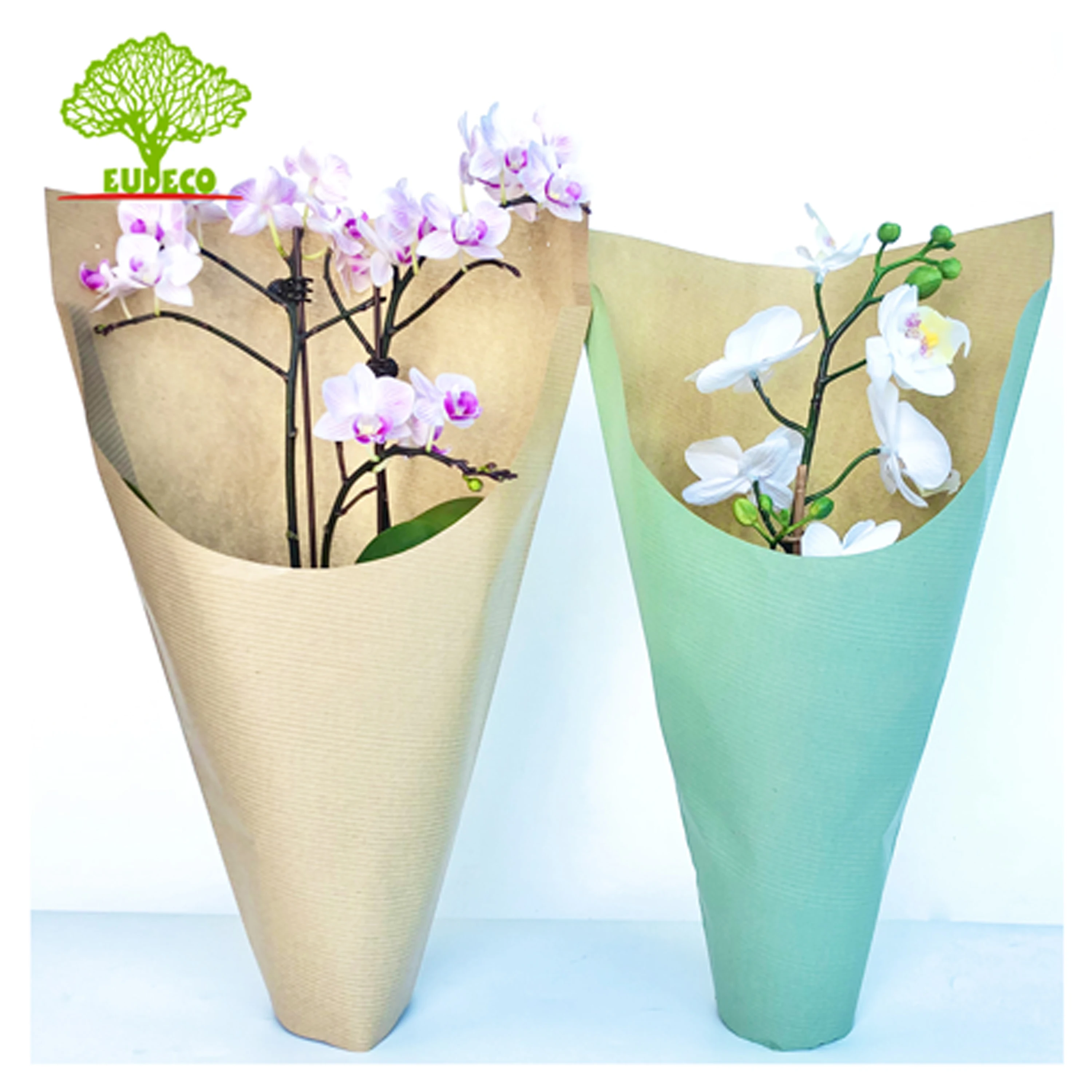 Cheap Kraft Paper Packaging Material For The Flowers And Plants With Your Own Logo