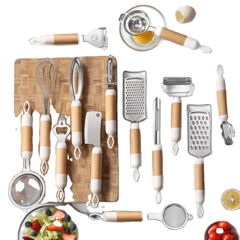 Kimberi Kitchen Tools Gadgets Utensils Set With Wood Handle Kitchen Accessories Set