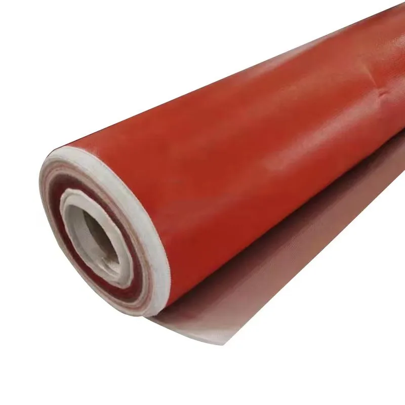 Insulation Sleeve Fireproof Cloth High Temperature Resistant Glass Fiber Liquid Silicone Cloth Double-Sided Coated Flexible