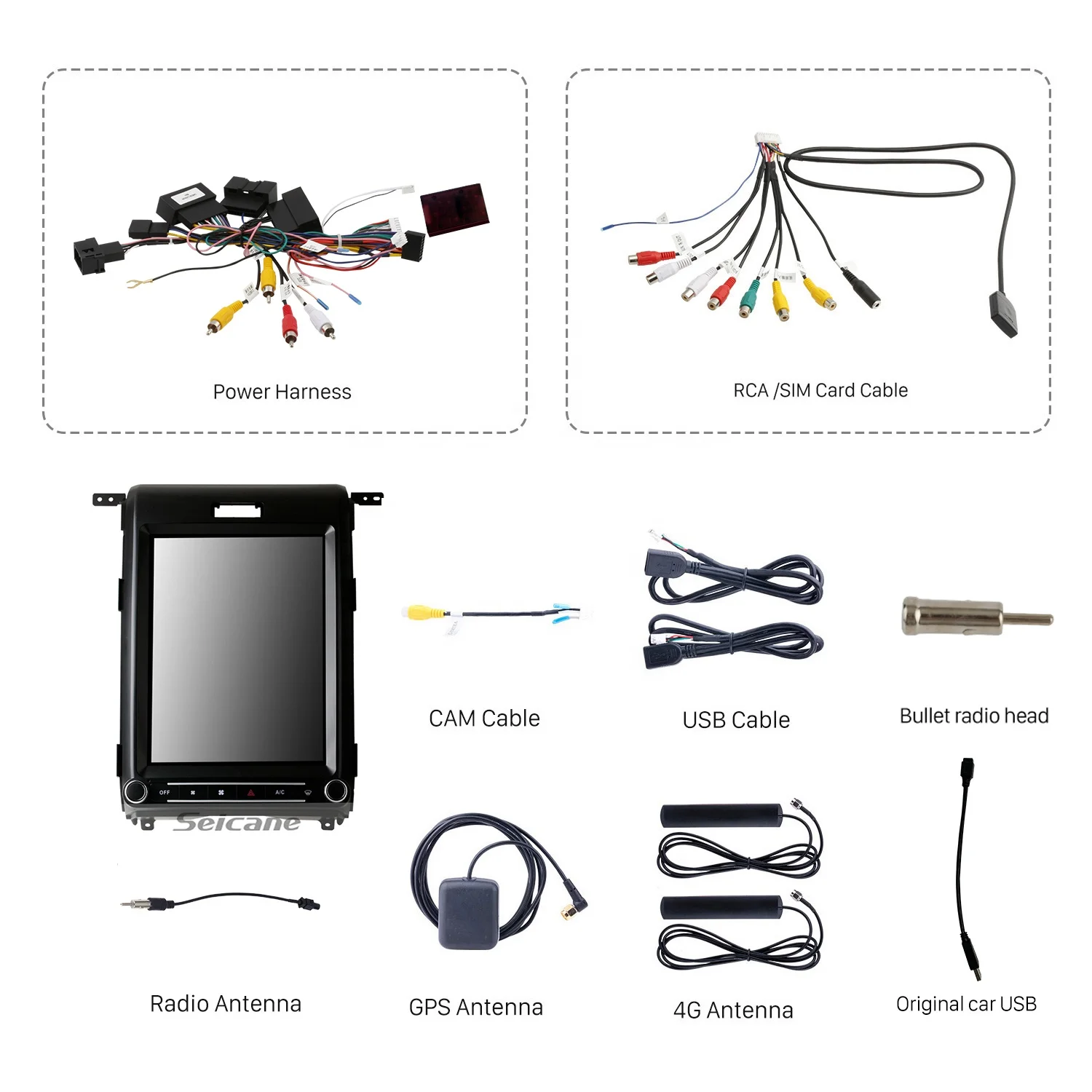 Navihua Tesla Style Vertical Screen Android Car Multimedia System GPS Navigation Car DVD Player For Ford F150 2009-2013 Carplay