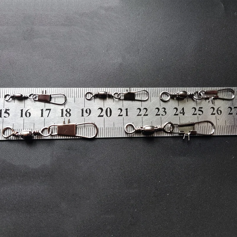 200pcs/box Fishing Swivel Crane Swivels Connector Rings Solid Alloy Snapping B-Type for Fishing Lure Accessories in store