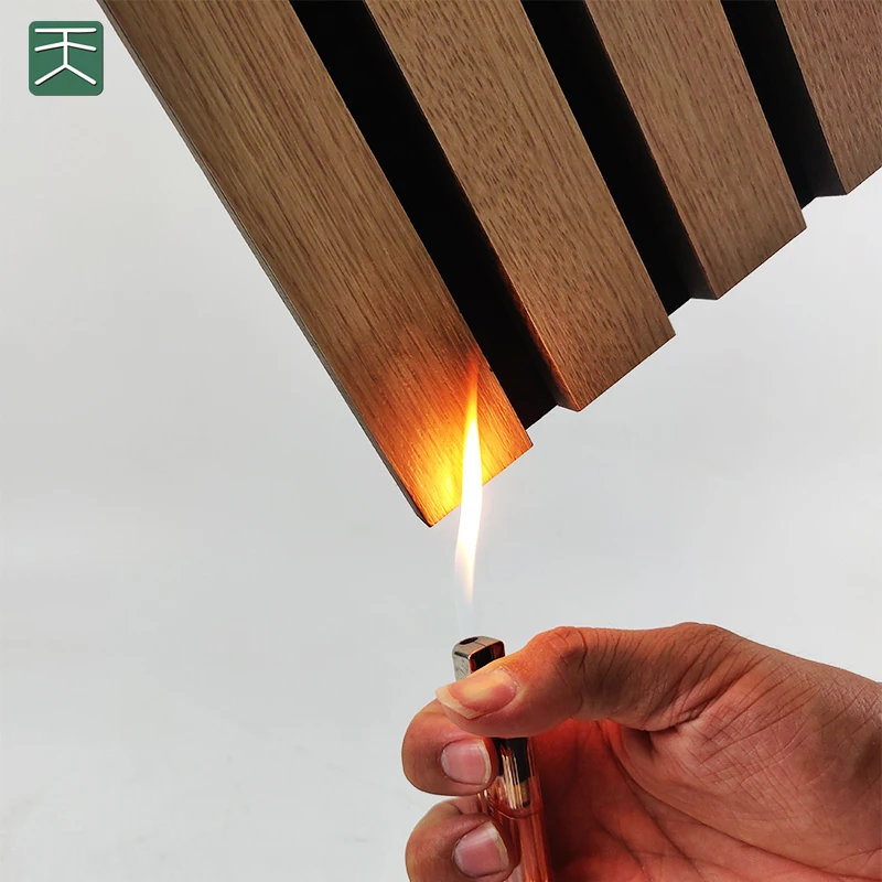 Tiange Wall And Ceiling Sound Absorbing Decor Pet With Wood Strip Acoustic Panels For Gymnastic