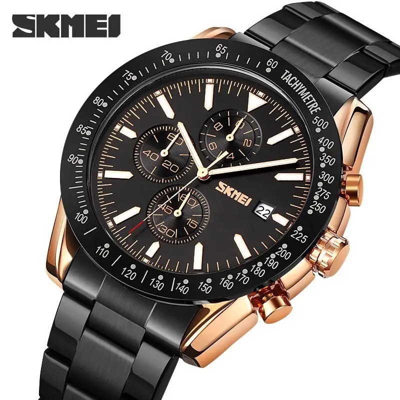 Wrist Watch Supplier Skmei 9253 Watches For Men On Sale Custom Your Logo Japan Movt Stainless Steel Back Watch -